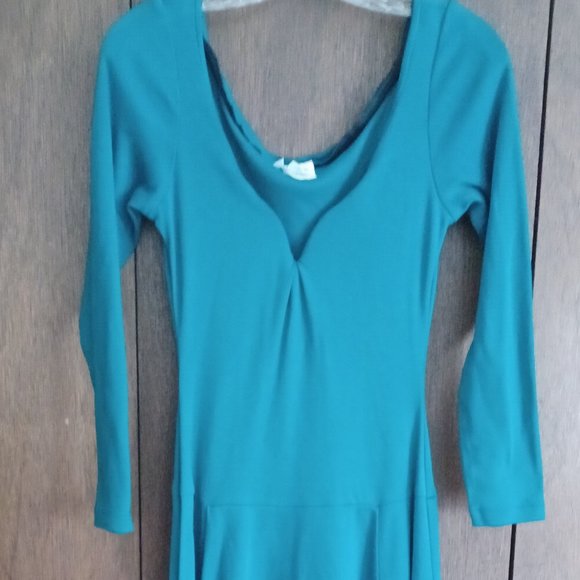 Teal knit dress - Picture 1 of 6